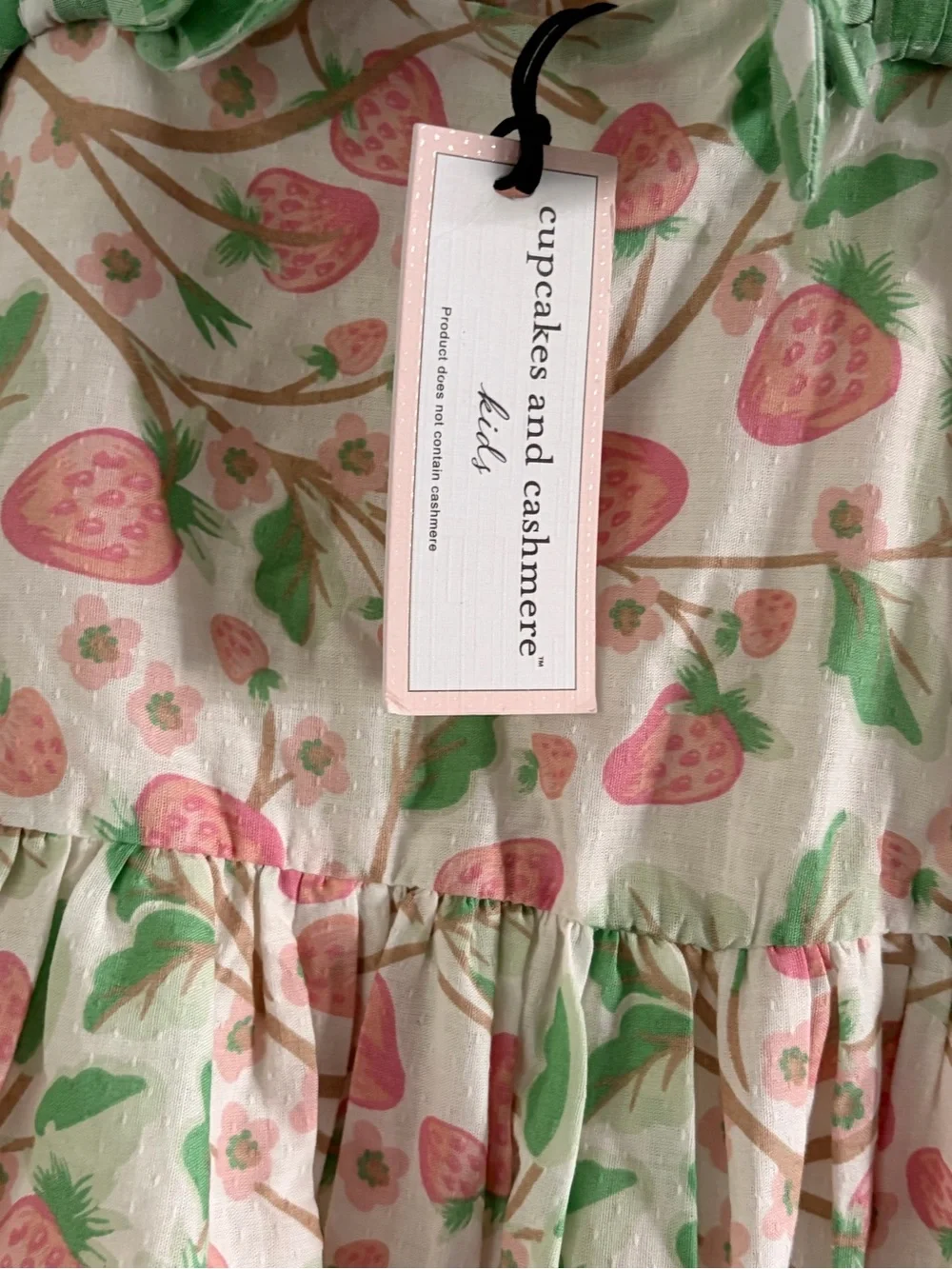 Cupcakes & Cashmere Pink Strawberry Print Dress with Matching Headband